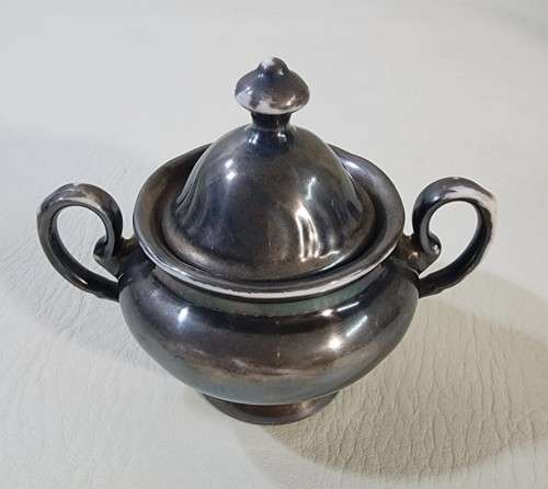RUDOLF WACHTER (RW) BAVARIA GERMANY 1930S SILVER OVERLAID PORCELAIN TEA SET  17 PIECES - RARE