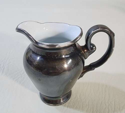 RUDOLF WACHTER (RW) BAVARIA GERMANY 1930S SILVER OVERLAID PORCELAIN TEA SET  17 PIECES - RARE