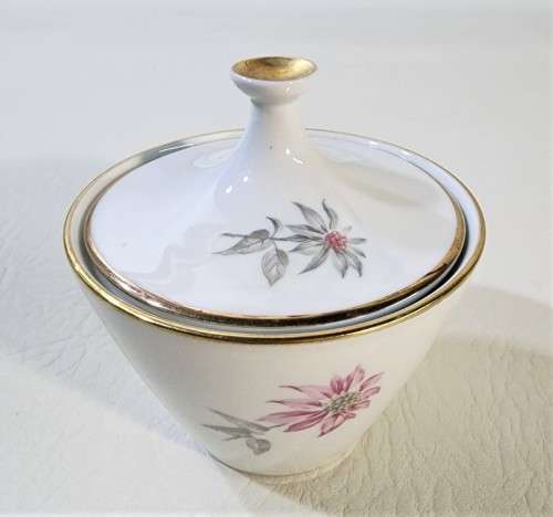 ALKA KUNST BAVARIA GERMANY 1950S SILVER OVERLAID PORCELAIN TEA SET  19 PIECES  HANDPAINTED - RARE