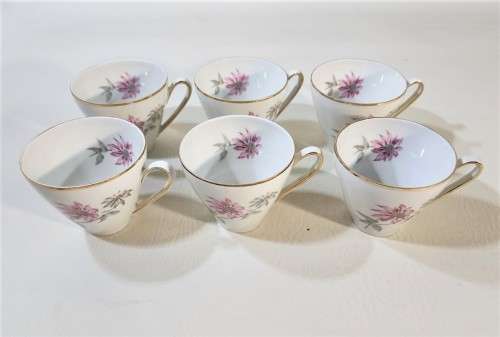 ALKA KUNST BAVARIA GERMANY 1950S SILVER OVERLAID PORCELAIN TEA SET  19 PIECES  HANDPAINTED - RARE