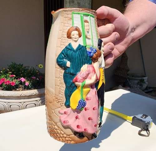 LARGE BURLEIGH WARE 1940S `SALLY IN OUR ALLEY` HAND PAINTED JUG