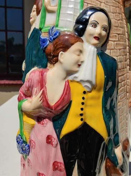 LARGE BURLEIGH WARE 1940S `SALLY IN OUR ALLEY` HAND PAINTED JUG
