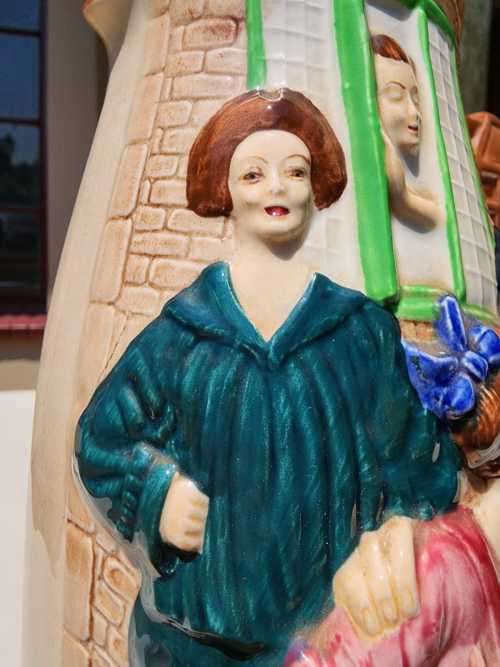 LARGE BURLEIGH WARE 1940S `SALLY IN OUR ALLEY` HAND PAINTED JUG