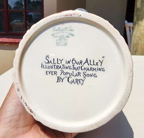 LARGE BURLEIGH WARE 1940S `SALLY IN OUR ALLEY` HAND PAINTED JUG