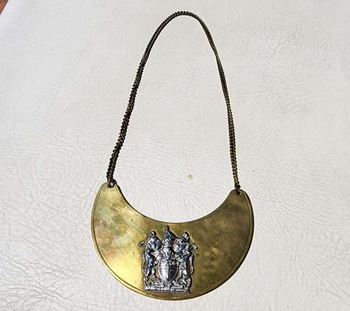 SOUTHERN RHODESIA 1970S INTERNAL AFFAIRS CHIEFS GORGET  1ST OF 3 ON AUCTION THIS WEEK