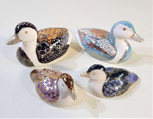 FAMILY OF FOUR PORCELAIN DUCKS - DESIGN ATTRIBUTED TO HAROLD PETER BIRCH (1931-2016) ZIMBABWE