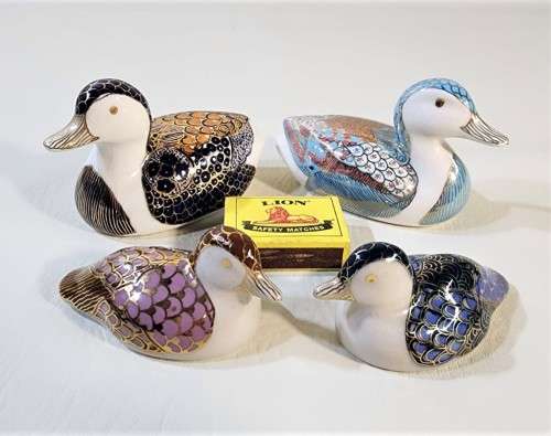 FAMILY OF FOUR PORCELAIN DUCKS - DESIGN ATTRIBUTED TO HAROLD PETER BIRCH (1931-2016) ZIMBABWE