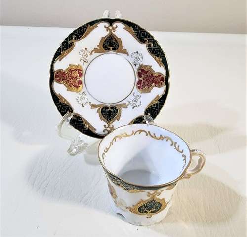 RARELY SEEN 1930S PFEIFFER & LOWENSTEIN IN SCHACKENWERTH AUSTRIA (PLS) DEMITASSE CUP AND SAUCER