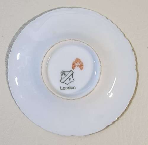 RARELY SEEN 1930S PFEIFFER & LOWENSTEIN IN SCHACKENWERTH AUSTRIA (PLS) DEMITASSE CUP AND SAUCER