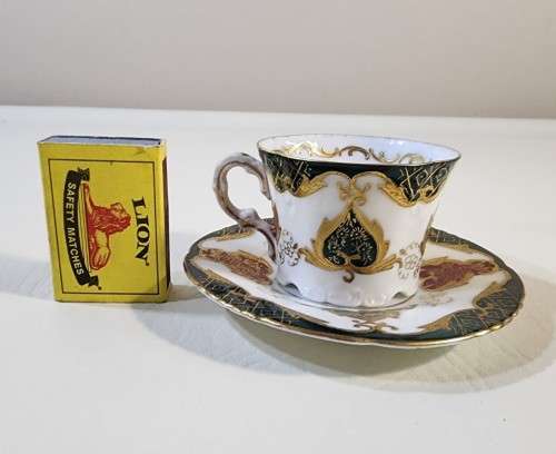 RARELY SEEN 1930S PFEIFFER & LOWENSTEIN IN SCHACKENWERTH AUSTRIA (PLS) DEMITASSE CUP AND SAUCER