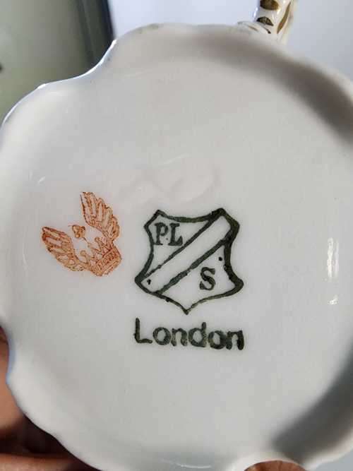 RARELY SEEN 1930S PFEIFFER & LOWENSTEIN IN SCHACKENWERTH AUSTRIA (PLS) DEMITASSE CUP AND SAUCER