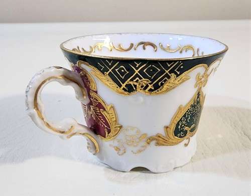 RARELY SEEN 1930S PFEIFFER & LOWENSTEIN IN SCHACKENWERTH AUSTRIA (PLS) DEMITASSE CUP AND SAUCER