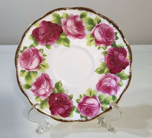 ROYAL ALBERT VINTAGE 1945-1970S OLD ENGLISH ROSE DISCONTINUED PATTERN CUP AND SAUCER DUO 2ND OF 2