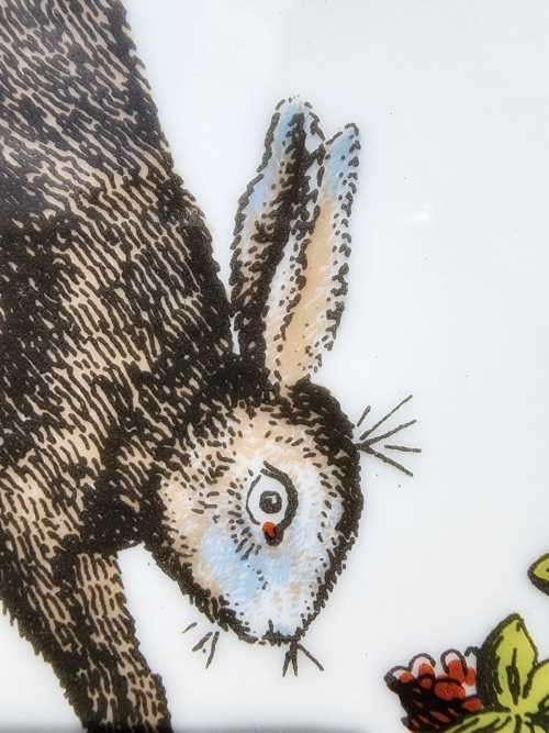 RABBITS & THYME (LES LAPINS ET SERPOLET) PORCELAINE D`AUTEUIL LIMOGES FRANCE CHAMBORD SERIES PLATES