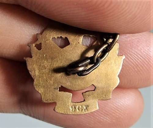 POSSIBLE OSSEWABRANDWAG 9CT GOLD EAGLE LAPEL MEMBERSHIP BADGE