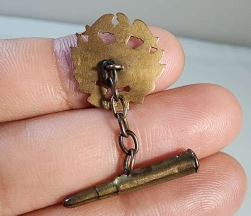 POSSIBLE OSSEWABRANDWAG 9CT GOLD EAGLE LAPEL MEMBERSHIP BADGE