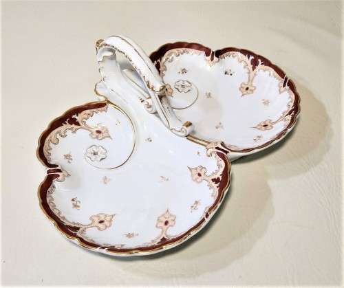 GERMAN KPM LOBSTER DISH WITH ANTIQUE (1848-1870S) 150-170 YEAR OLD! EAGLE MARK NO 2