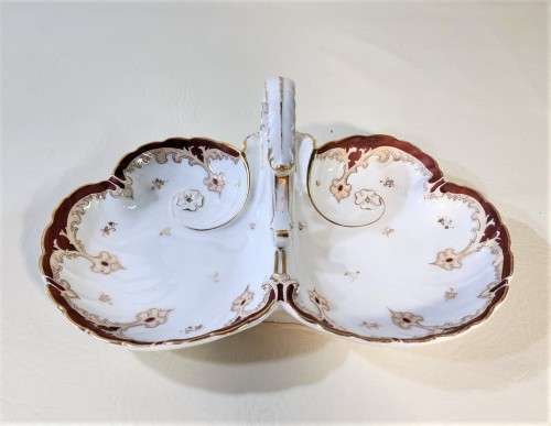 GERMAN KPM LOBSTER DISH WITH ANTIQUE (1848-1870S) 150-170 YEAR OLD! EAGLE MARK NO 2