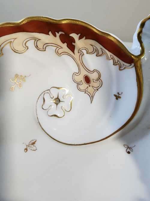 GERMAN KPM LOBSTER DISH WITH ANTIQUE (1848-1870S) 150-170 YEAR OLD! EAGLE MARK NO 2
