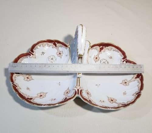 GERMAN KPM LOBSTER DISH WITH ANTIQUE (1848-1870S) 150-170 YEAR OLD! EAGLE MARK NO 2