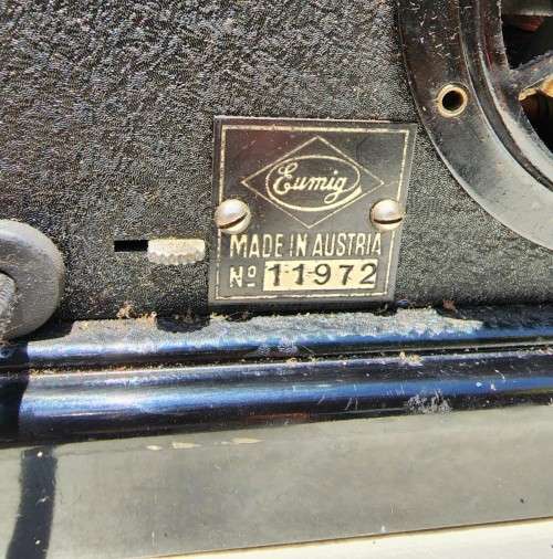 VINTAGE EUNIG P3 9.5MM AUSTRIAN FILM PROJECTOR (1932-1939) WITH A HUGO MEYER! LENS