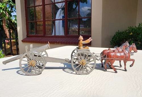 ANTIQUE (1910-1920) SIMON & ROVOLLET DEPOSE FRANCE WW1 HOWITZER LEAD CANNON - SHOOTS MATCHES!