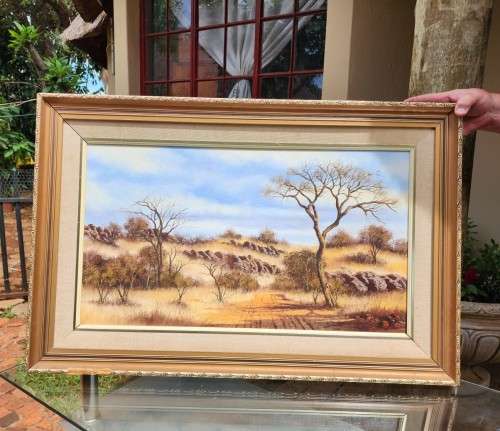 STOFPAD IN DIE VELD 1983 OIL ON CANVAS ON BOARD BY NICO COETZEE (SA ARTIST DECEASED) (70CM W 40CM H)