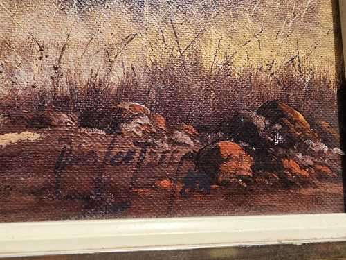 STOFPAD IN DIE VELD 1983 OIL ON CANVAS ON BOARD BY NICO COETZEE (SA ARTIST DECEASED) (70CM W 40CM H)