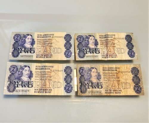 SEVEN OLD SA BANK NOTES FROM THE 2ND (1966-1977) AND 3RD (1978-1991) ISSUES - JAN VAN RIEBEECK