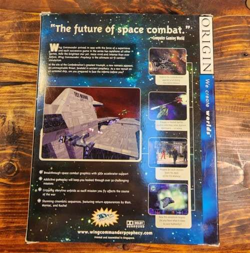 WING COMMANDER 5 PROPHECY PC GAME - ORIGINAL 1997 VERSION WITH BOOKLET AND ORIGINAL BOX