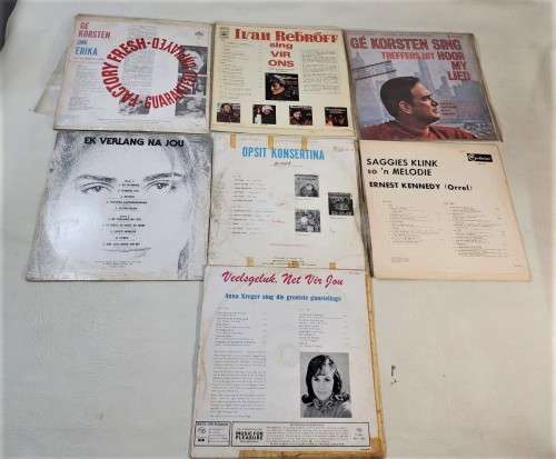 GROUP OF 7 AFRIKAANS LPS FROM THE 70S AND 80S INCLUDING TWO BY GE KORSTEN