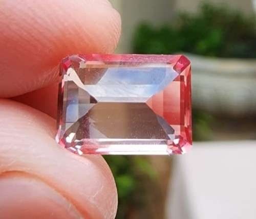 SPARKLING 5,80CT PINK ORANGE (PADPARDSCHA) SAPPHIRE GEMSTONE  NATURAL GEM HEAT TREATED  UV RED!