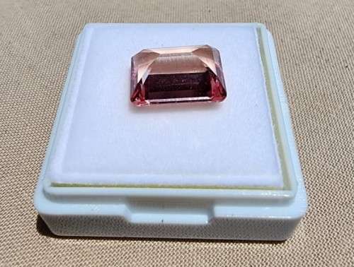 SPARKLING 5,80CT PINK ORANGE (PADPARDSCHA) SAPPHIRE GEMSTONE  NATURAL GEM HEAT TREATED  UV RED!