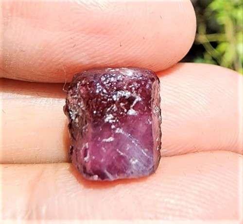 NATURAL ROUGH 12,37CT MADAGASKAR RED RUBY GEMSTONE - SCRATCH GLASS EASY! - UV LIGHT FLUORESCES RED!