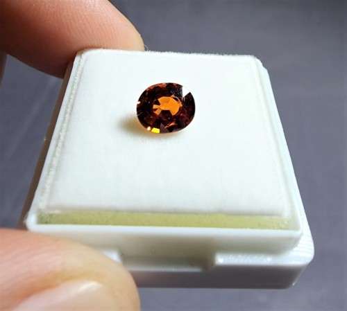 GENUINE TESTED 1,38CT ORANGE SPESSARTINE AFRICAN GARNET GEMSTONE  PASSED MAGNETIC TEST FOR GARNET!