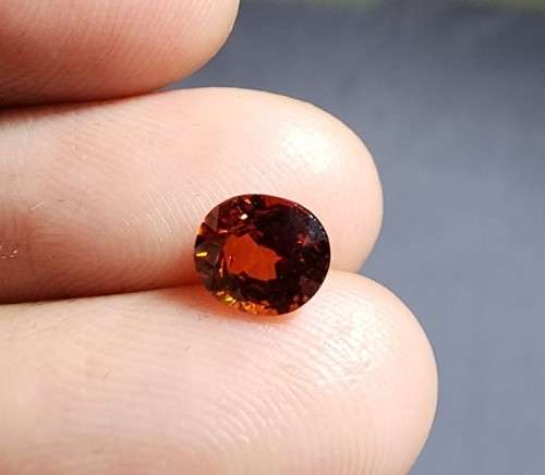 GENUINE TESTED 1,38CT ORANGE SPESSARTINE AFRICAN GARNET GEMSTONE  PASSED MAGNETIC TEST FOR GARNET!