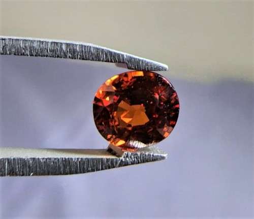 GENUINE TESTED 1,38CT ORANGE SPESSARTINE AFRICAN GARNET GEMSTONE  PASSED MAGNETIC TEST FOR GARNET!
