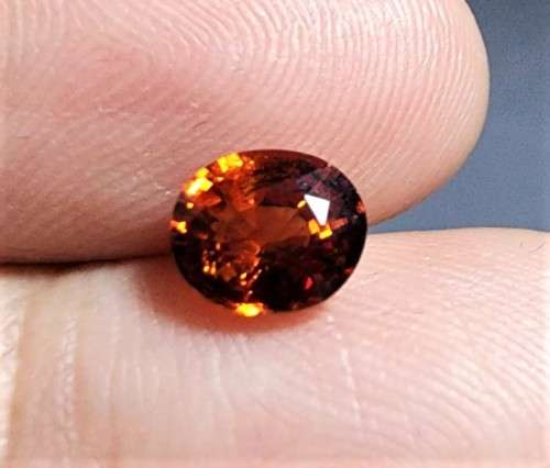 GENUINE TESTED 1,38CT ORANGE SPESSARTINE AFRICAN GARNET GEMSTONE  PASSED MAGNETIC TEST FOR GARNET!