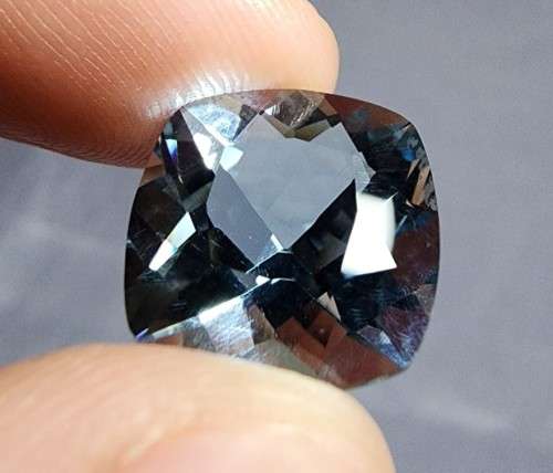 SEAFOAM BLUE AQUAMARINE GEMSTONE LARGE 9,60CT WITH BEAUTIFUL CUSHION CUT
