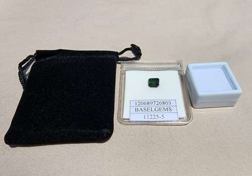 DARK GREEN VERDALITE TOURMALINE 3,18CT GEMSTONE NATURAL AND UNTREATED FROM MOZAMBIQUE WITH BEAUTIFUL