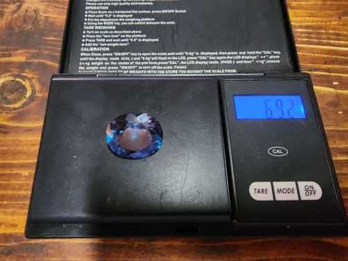 VERY LARGE 34.60CT LONDON BLUE TOPAZ GEMSTONE WITH BEAUTIFUL OVAL CUT - IRRADIATED FOR 4 YEARS!
