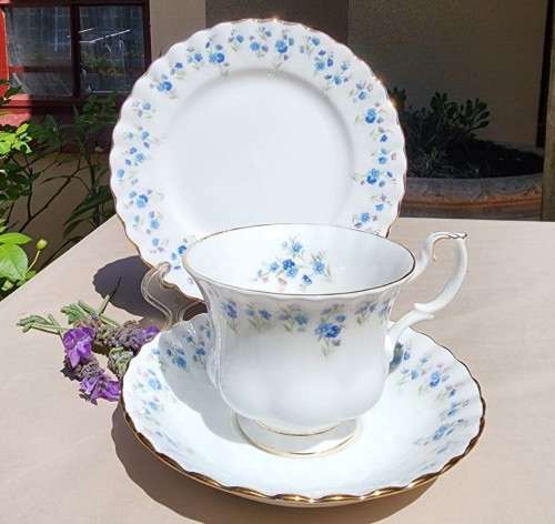 ROYAL ALBERT VINTAGE 1960S-1970S MEMORY LANE PATTERN TRIO 7TH OF 9 ON AUCTION