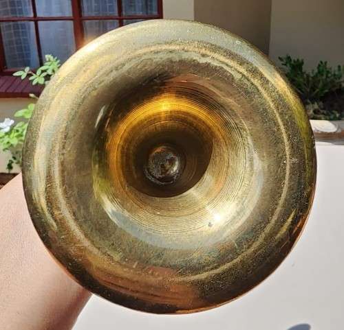 SMALL 5-ARM BRASS CANDELABRUM  A MUST HAVE IN SOUTH AFRICA!  1ST OF 2 ON AUCTION