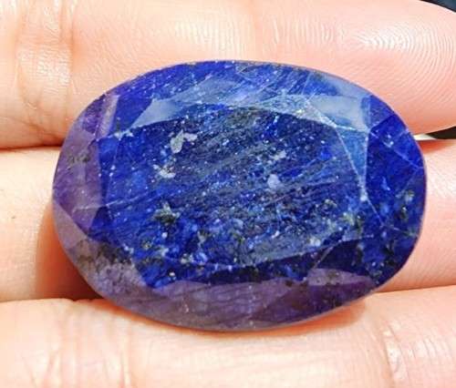 HUGE 86,20CT INDIAN DARK BLUE SAPPHIRE GEMSTONE  COLOR ENHANCED