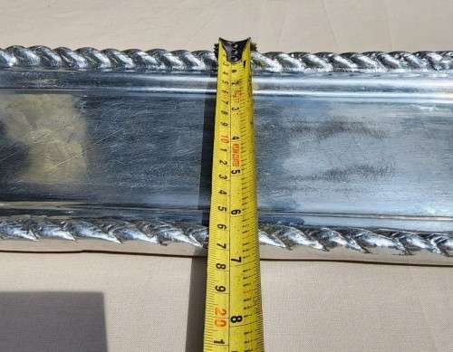 VINTAGE MEXICAN HAND HAMMERED ALUMINIUM NAUTICAL ROPE TRAY LARGE 50CM HEAVY 1,5KG!