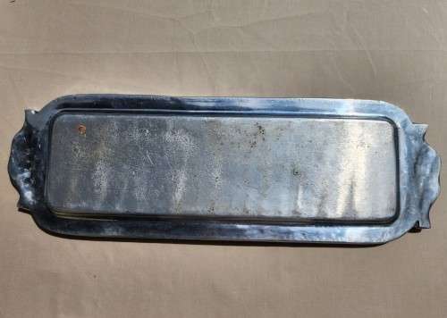 VINTAGE MEXICAN HAND HAMMERED ALUMINIUM NAUTICAL ROPE TRAY LARGE 50CM HEAVY 1,5KG!