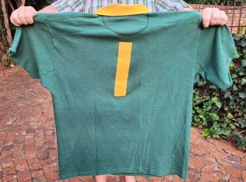 LION LAGER SPONSORED SPRINGBOKS RUGBY 1992 TO 1995 NO 1 OFFICIAL PLAYERS ISSUED JERSEY