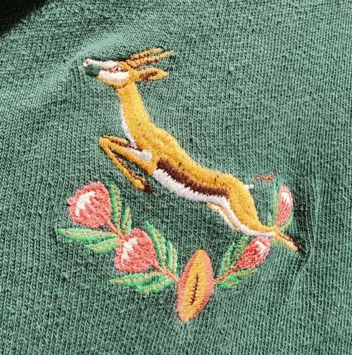 LION LAGER SPONSORED SPRINGBOKS RUGBY 1992 TO 1995 NO 1 OFFICIAL PLAYERS ISSUED JERSEY