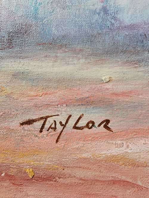 AWESOME HORSERACING ORIGINAL OIL ON BOARD BY ARTIST TAYLOR
