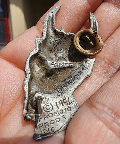 RARE ROLLING STONES 1994 VOODOO LOUNGE TOUR DEVIL BROCKUM PEWTER LAPEL PIN